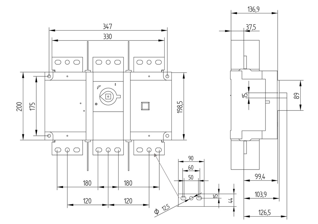 INTERRUPTOR SECCIONADOR 3P x 3200A